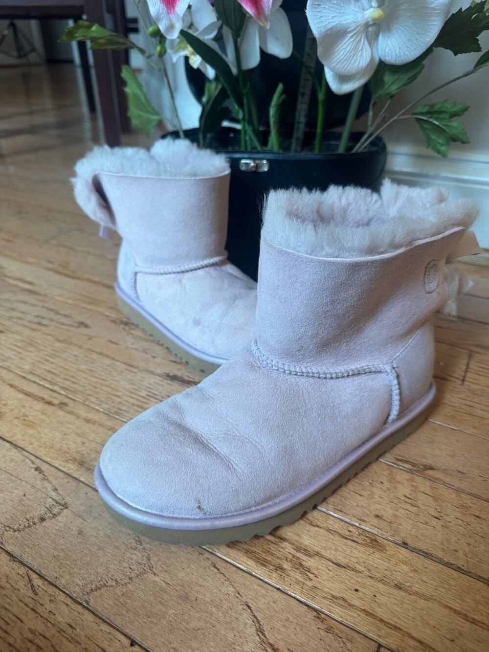 UGG Kids' Mini Bailey Bow II PINK SIZE 4